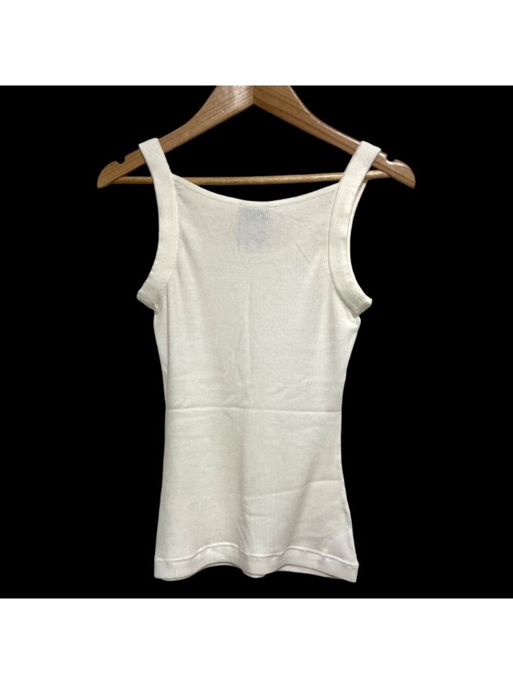 ★SOLD★ Chanel Sports CC Logo Print Ribbed Knit Tank Top Sleeveless Top White - Picture 2 of 8